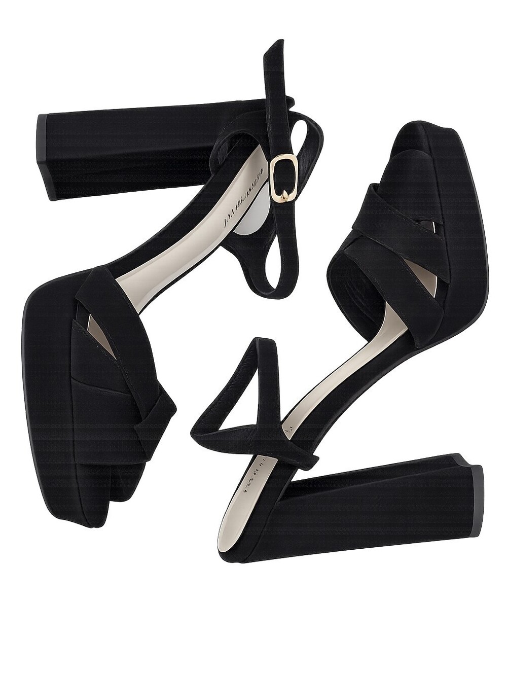 Jeffrey Campbell Suede Leather Platform Sandal Black Size 8